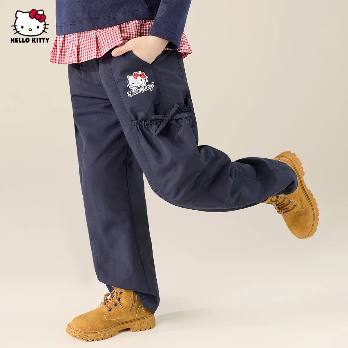 

Sanrio Girls' Casual Pants Hello Kitty Autumn New Fashion Girl Gift Cute Cartoon Loose Sports Work Pants