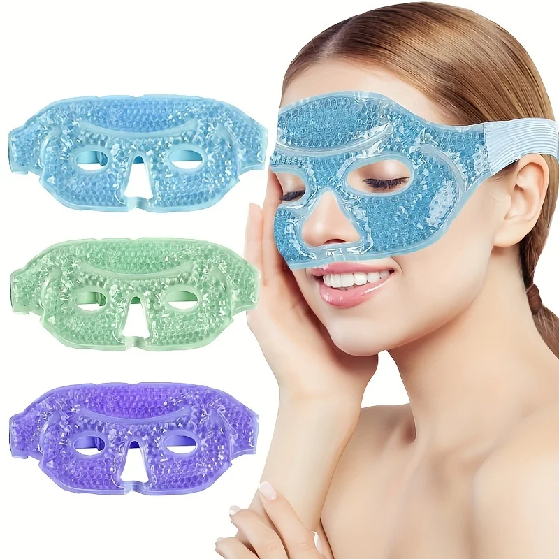 Hot and Cold Compress Half-Eye Mask in 3 Colors, Single Pack