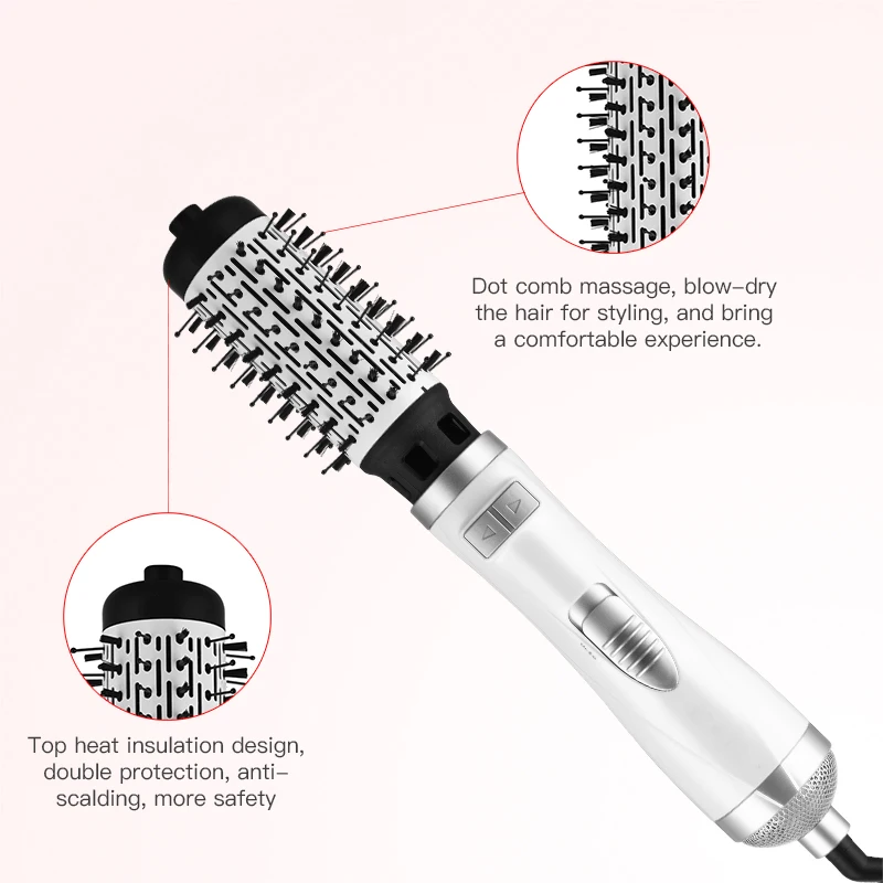 Automatische rotierende Heißluftbürste, 2-in-1, Friseursalon, Haarbürste, Kamm, Glätteisen, Bürste und Volumizer, Heißluftbürste für Zuhause – Detail 6