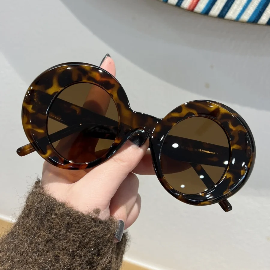 Relen 1Pc 女性と男性のファッションメガネセット、新モデル、ラウンドフレーム、トレンディ、パーソナライズ、スタイリッシュ、ファのための多用途