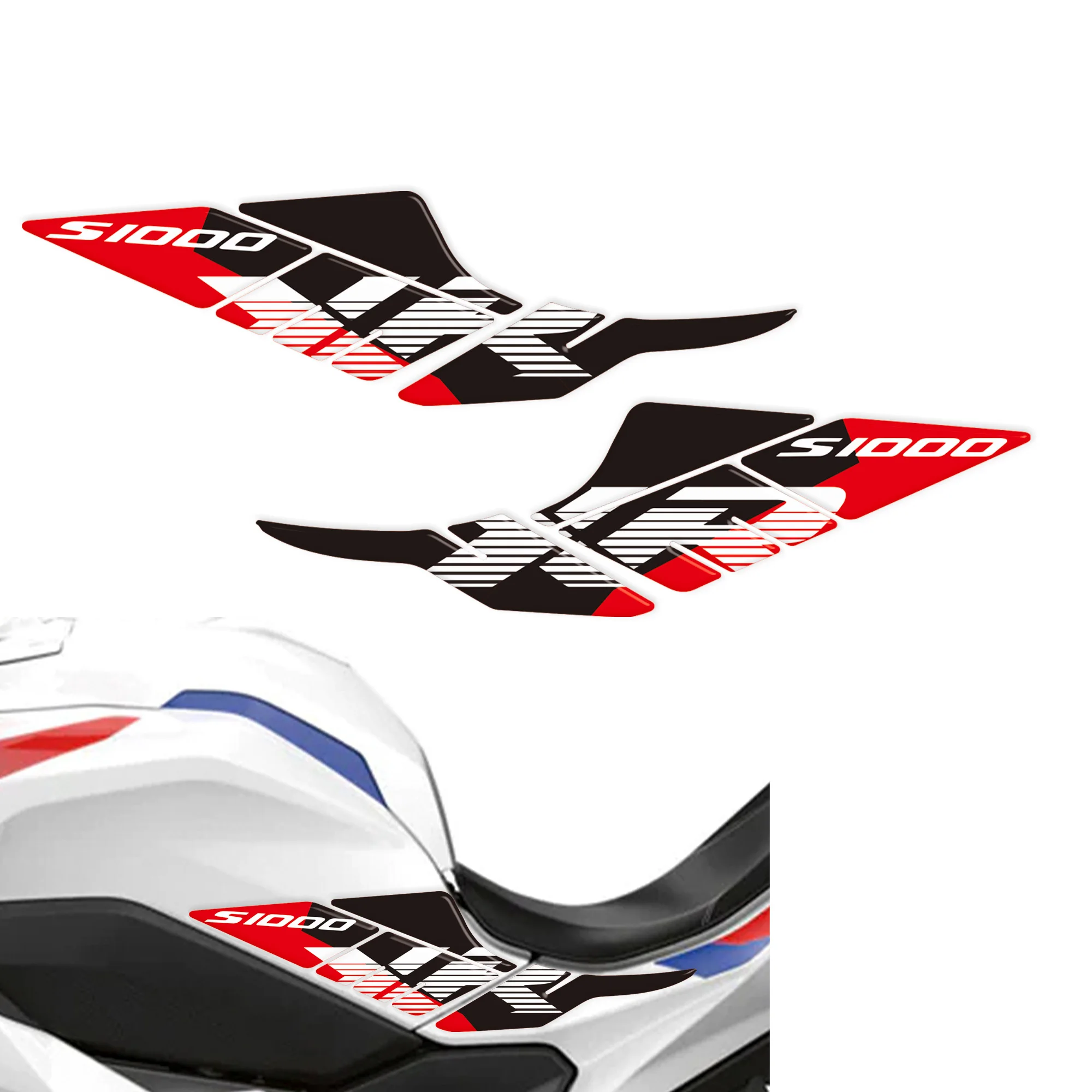 Motorcycle 3D Resin Decals Side Tank Protection Sticker Kit Compatible with S 1000 XR 2022-2025