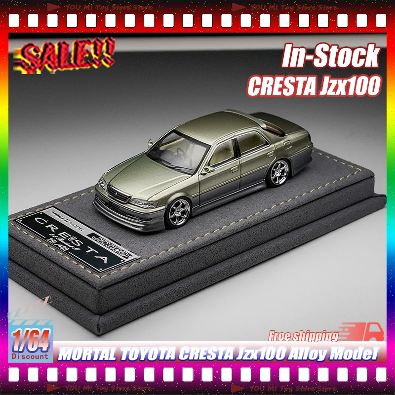 

In Stock 1:64 Mortal Toyota Cresta Jzx100 Alloy Diecast Model Millennium Green Custom Color Collection Enthusiasts Hobby Display