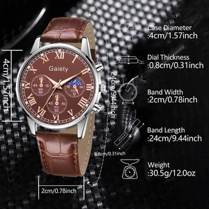 Classic Women's Watch with Roman numerals, elegant, solid color, quartz, with durable, elegant and comfortable leather bracelet, 1 piece 8 Main Sales Watches - №6