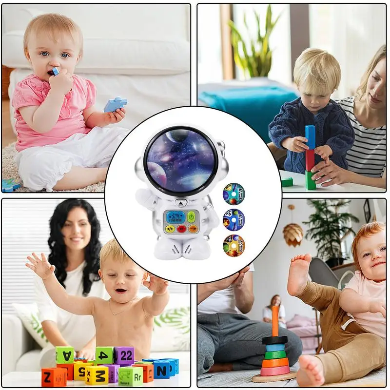 Astronaut Toys For Boys Electric Story Telling Machine For Kids With 3 Discs Early Childhood Storytelling Toys For Kids Boys