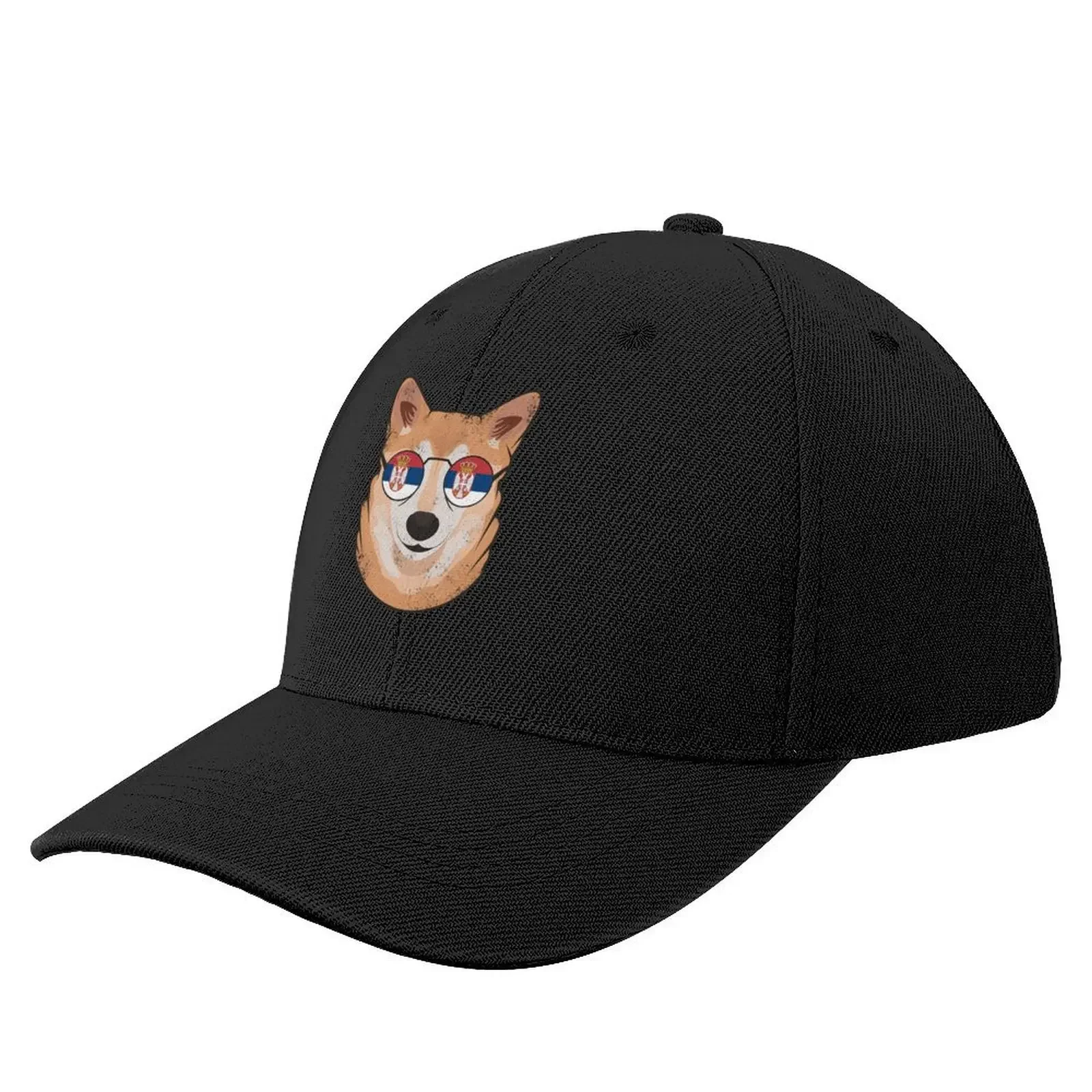 

Vintage Patriotic Shiba Inu Serbian Flag Baseball Cap party Hat Anime Hat black Men Women's
