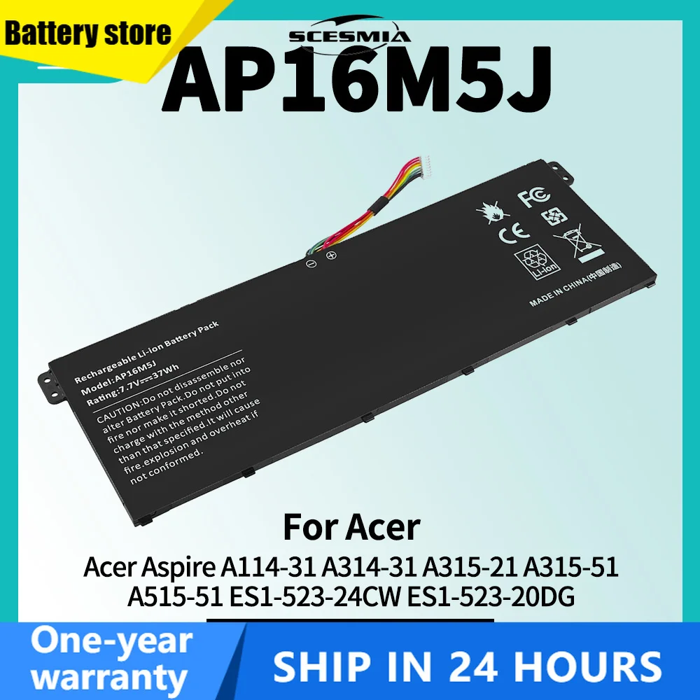 AP16M5J Laptop Battery for Acer A314-31 A314-32 A314-41 A315-21 A315-21G A315-22 A315-31 A315-32 A315-33 A315-41 A114-31 A114-32
