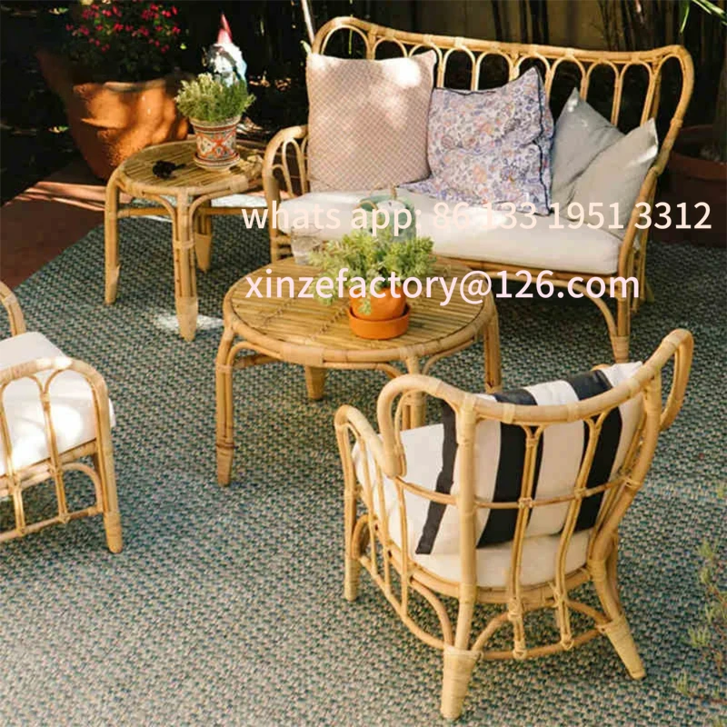 

Customizable Simple Nordic Rattan Sofa Table and Chair Single Living Room Balcony Rattan Chair