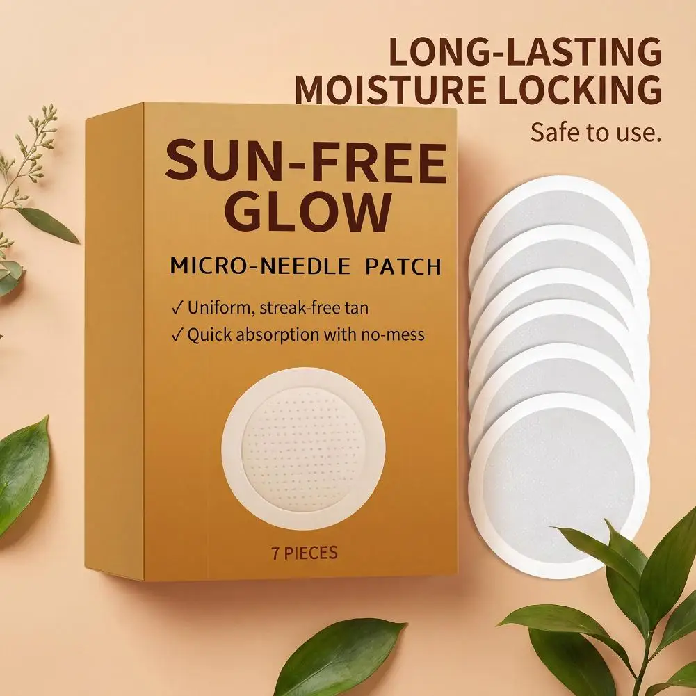 Portable Micro-Needle Sunless Tanning Patches Quick Absorption Mild Self-Tan Micro-Needle Patches For Anytime Long Lasting