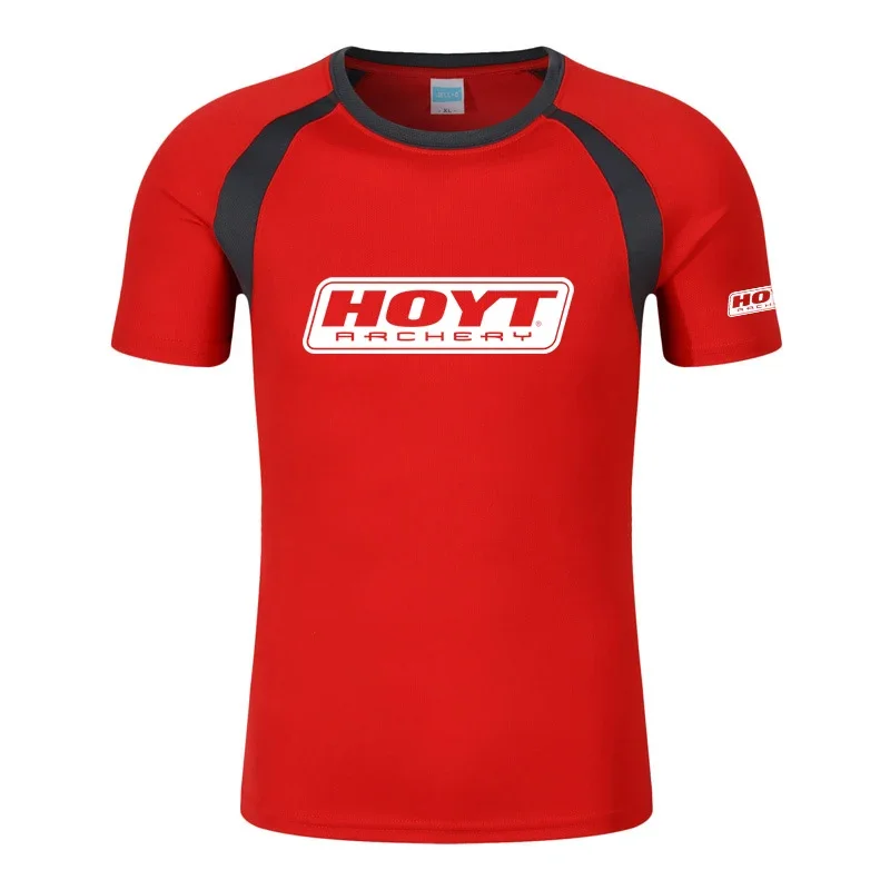 2023 Men T Shirt New Hoyt Archery Printed Spring Summer Eight-Color Short Sleeve Comfortable Breathable Round Neck T-shirt Top