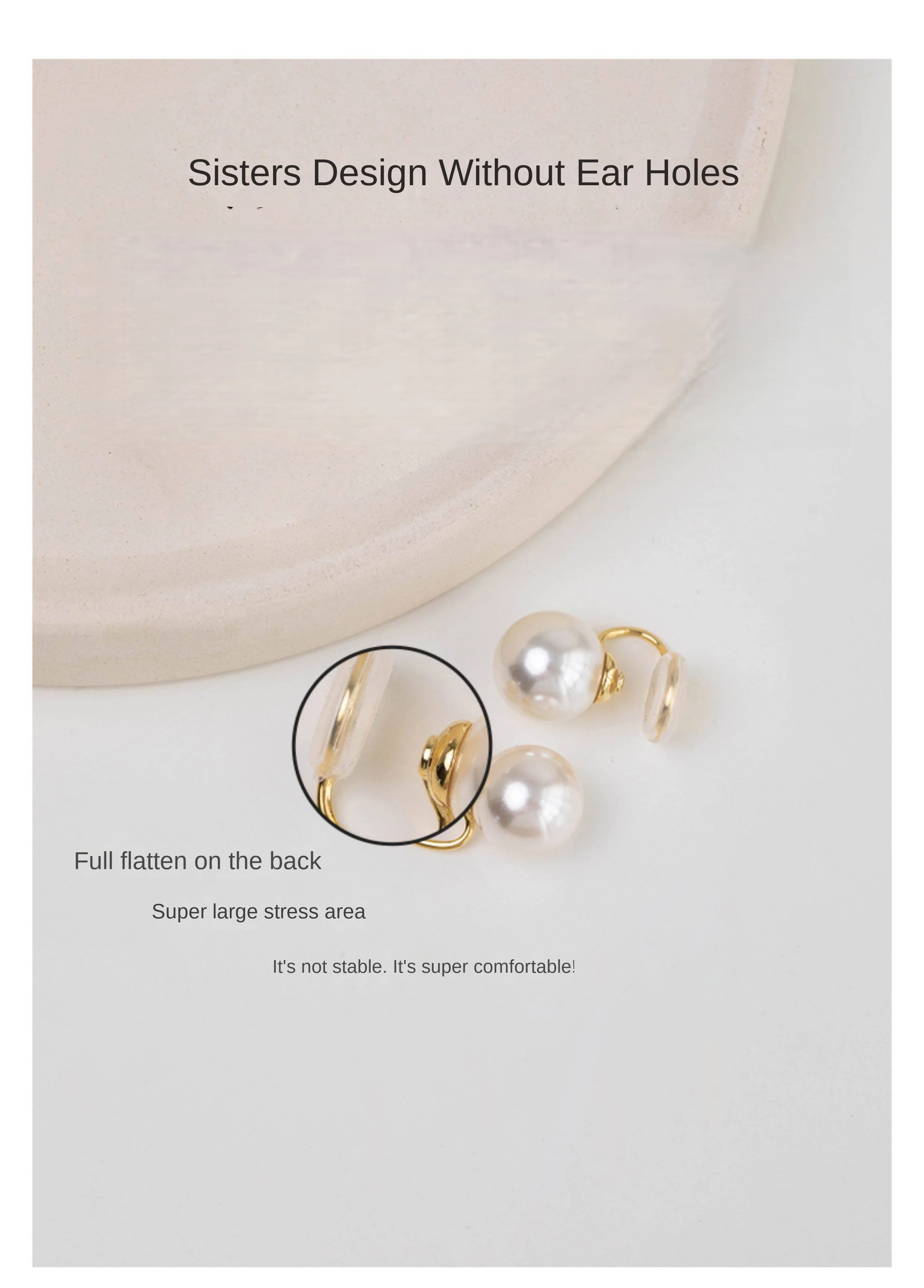 Perlen-Ohrclips ohne Piercing für Damen 2026 – Beliebte High-End-Ohrstecker aus schmerzfreier Legierung – Detail 5