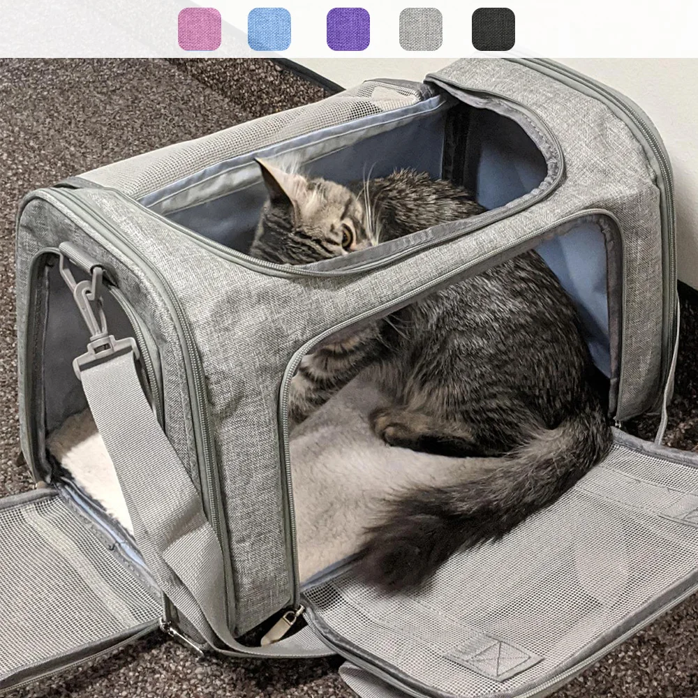 

Dog Carrier Bag Soft Side Dog Backpack Cat Pet Carriers Dog Travel Bags Airline Approved Transport For Small Dogs Cats