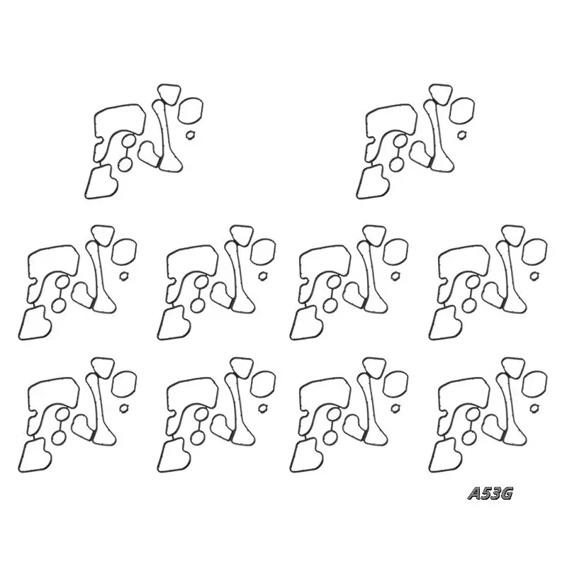 

10 Set Engine Oil Cooler Gasket Seal For A6 A7 A8 Q5 Q7 3.0L TDI V6 DIESEL A/T 059117070B 059117070 059117070A