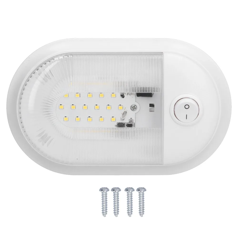 

Long Lasting 360lm Brightness LED RV Ceiling Dome Light White Light Aluminum Plate Ceiling Dome Light RV Lighting Trailers