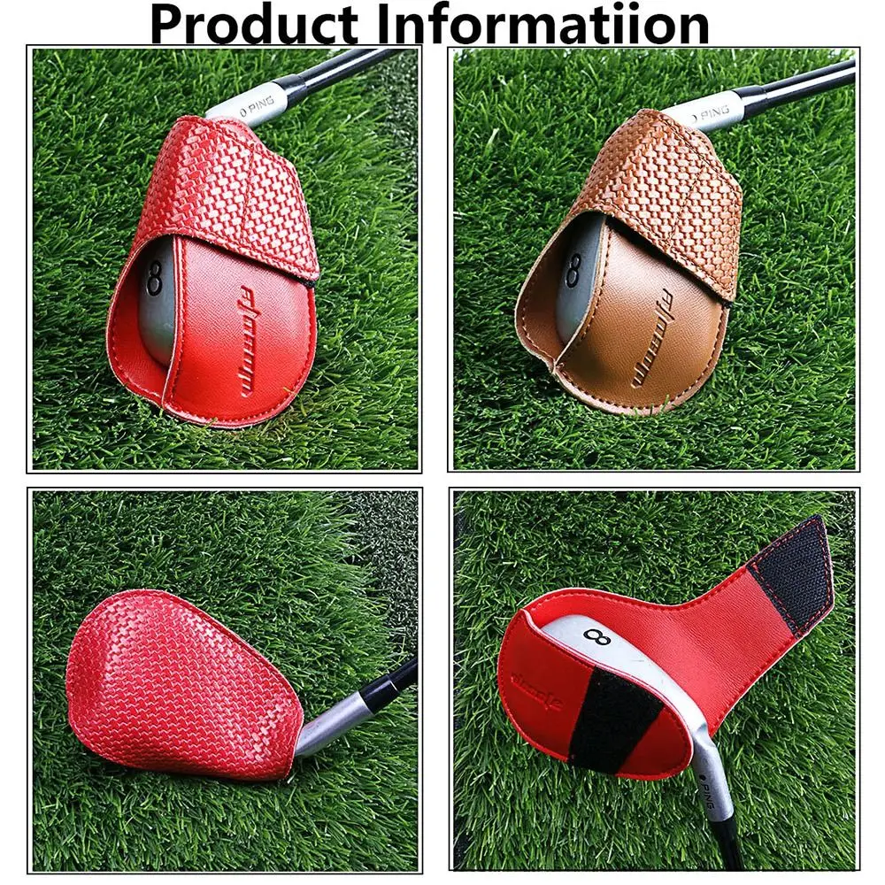 Golf Iron Head Cover PU Golf Club Cover Protective Headcover Golf Accessories