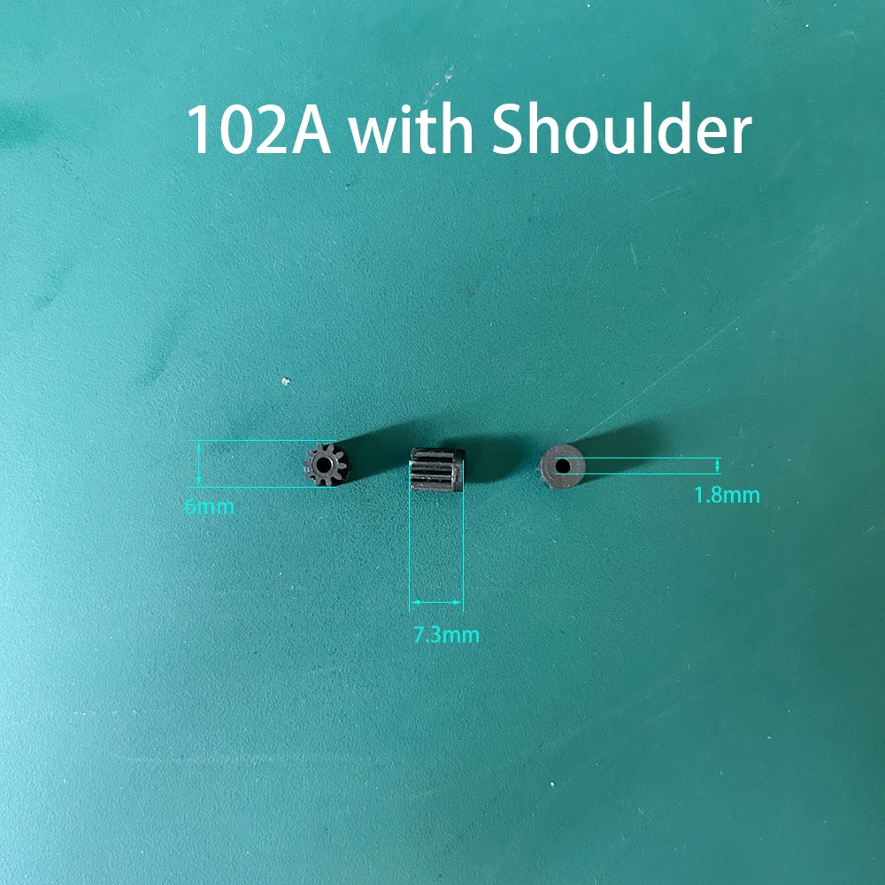 102A Shoulder Module 0.5 GEAR 10 Teeth 2mm Shaft Tight Pom Plastic Gear Toy Model Gear 10pcs/lot