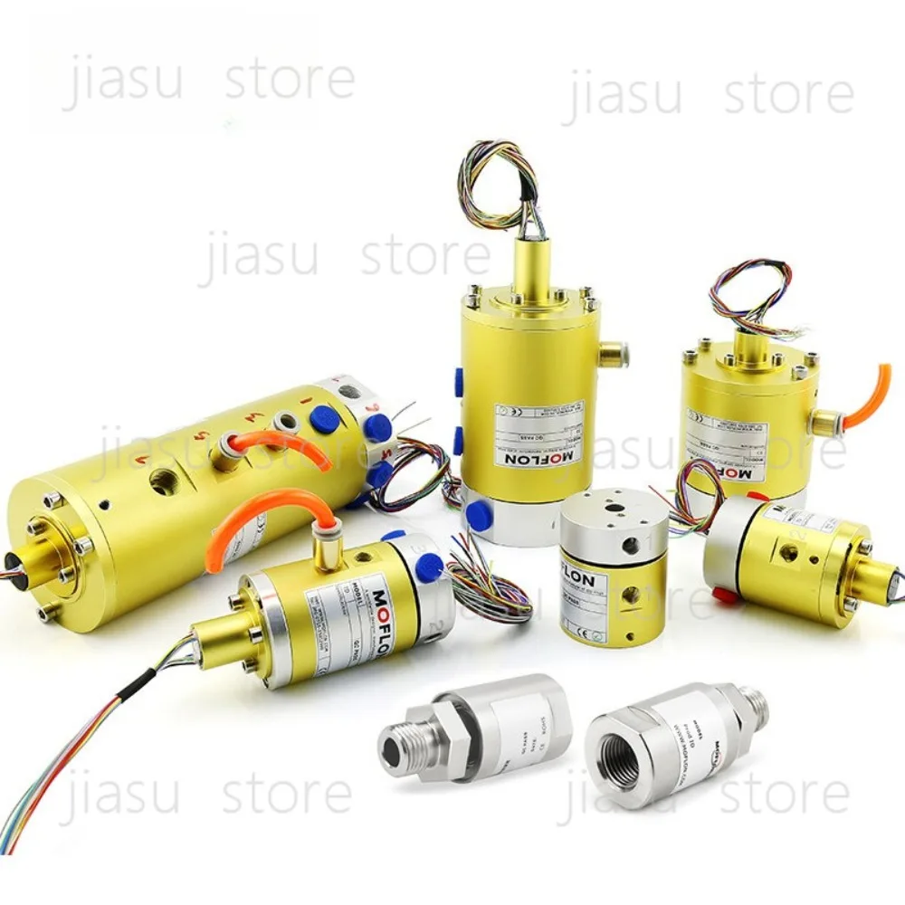 Electric slip ring 360 degree rotating joint Pneumatic and electric integrated slip ring Air guide ring2 channels Pneumatic slip