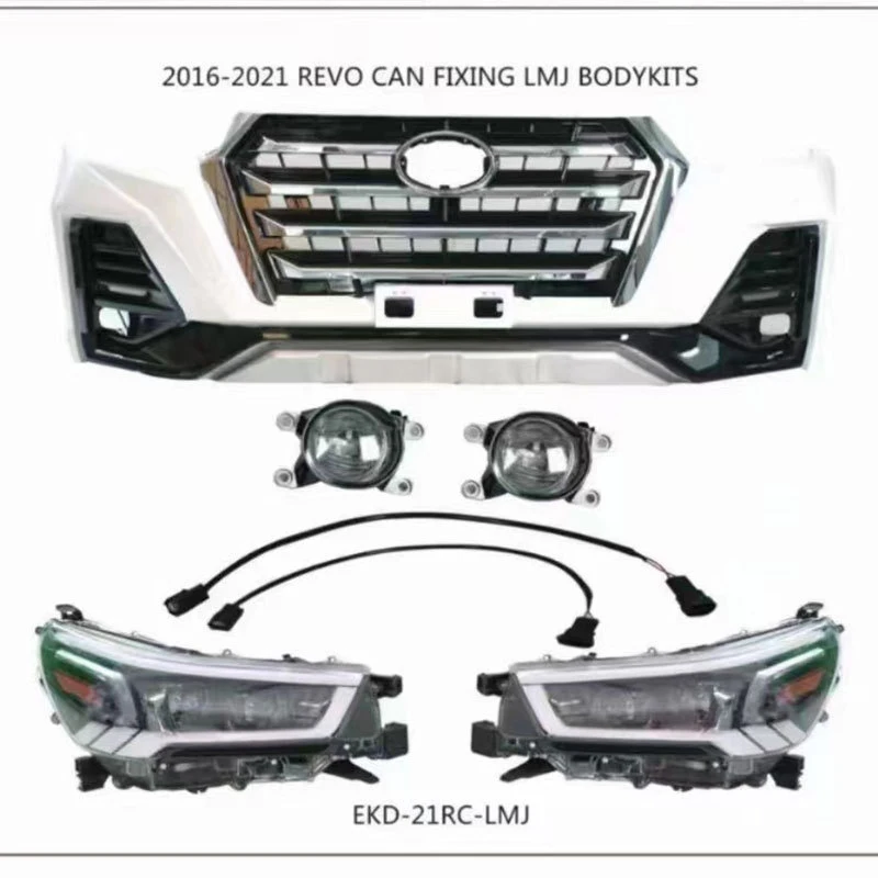

Suitable For Hilux Old To New 2016 To Revo Modification Body Kit, Front Bumper, And Headlight Set