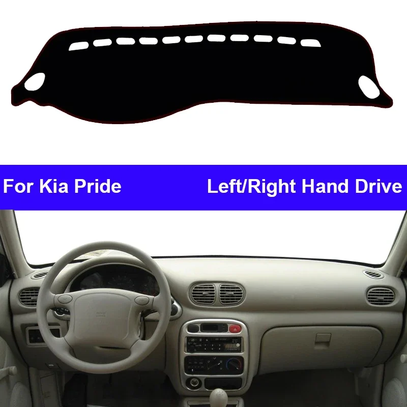 For Kia Pride Car Interior Accessories Protective Pad Dashboard Cover Silicone Non-Slip Mat Sunshade