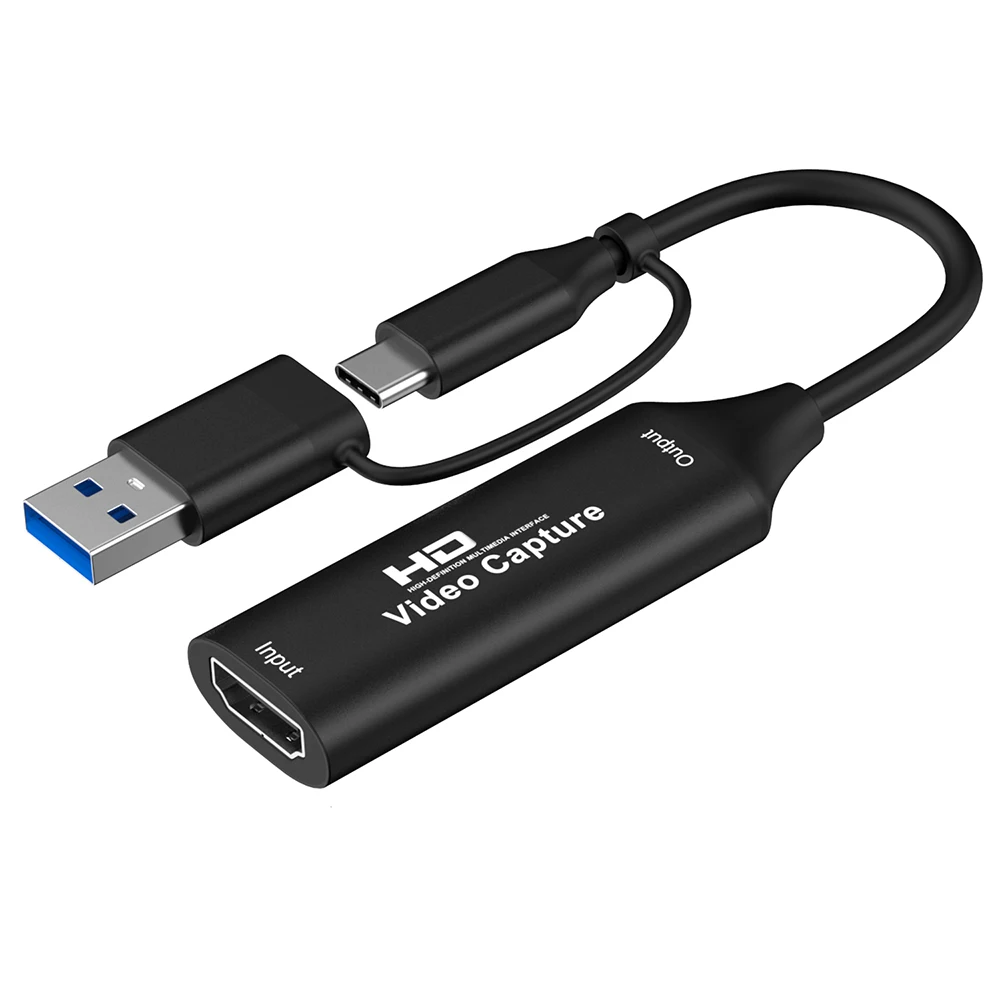 1080P Capture Card 4K HDMI-kompatibel zu USB-A/USB-C USB2.0 Capture Video Audio Aufnahme für OBS Studio PotPlayer QT Player – Detail 7