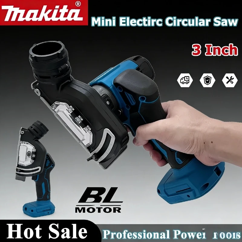 

Аккумуляторная угловая шлифовальная машина Makita 19500 об/мин для 18-вольтовых батарей, 3-дюймовый отрезной инструмент, резак для плитки, дерева, пластика