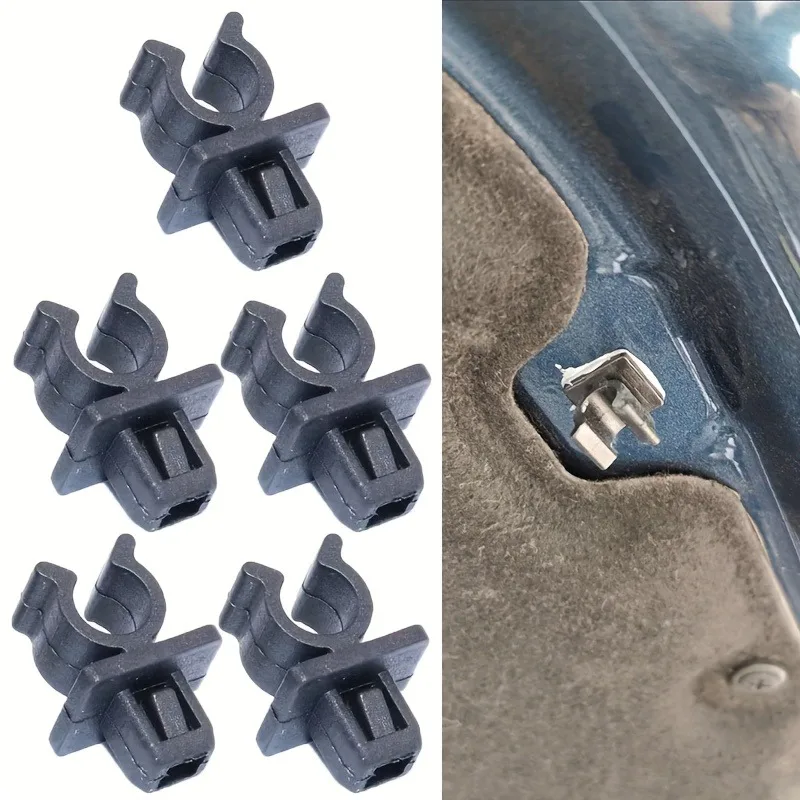 Car Hood Support Rod Fixing Fastener - Durable Black Plastic Fastener, Used for Installing Safe Car Hood Fixing Parts