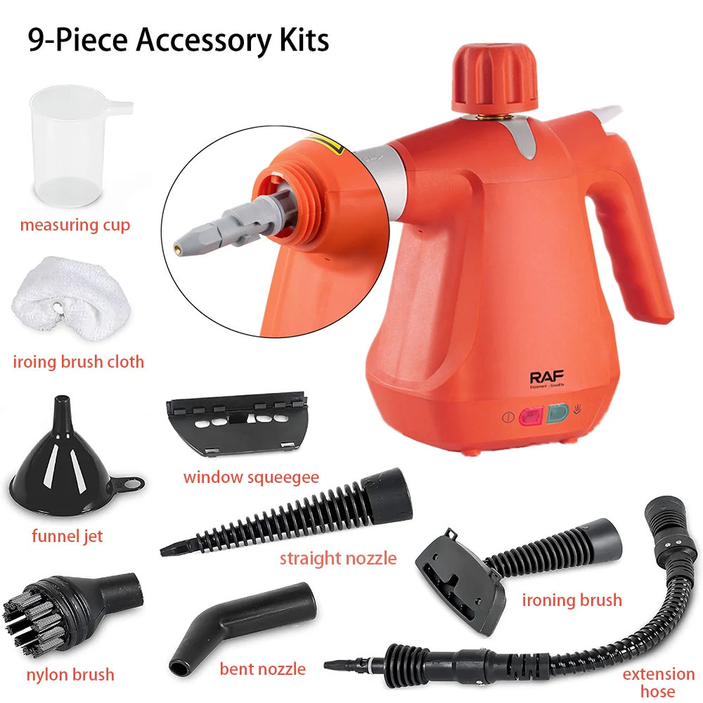 Handheld Steam Cleaner Multi-Purpos High Temperature Pressurized Steam Cleaning Machine with 9PCS Accessory for Home Kitchen Car