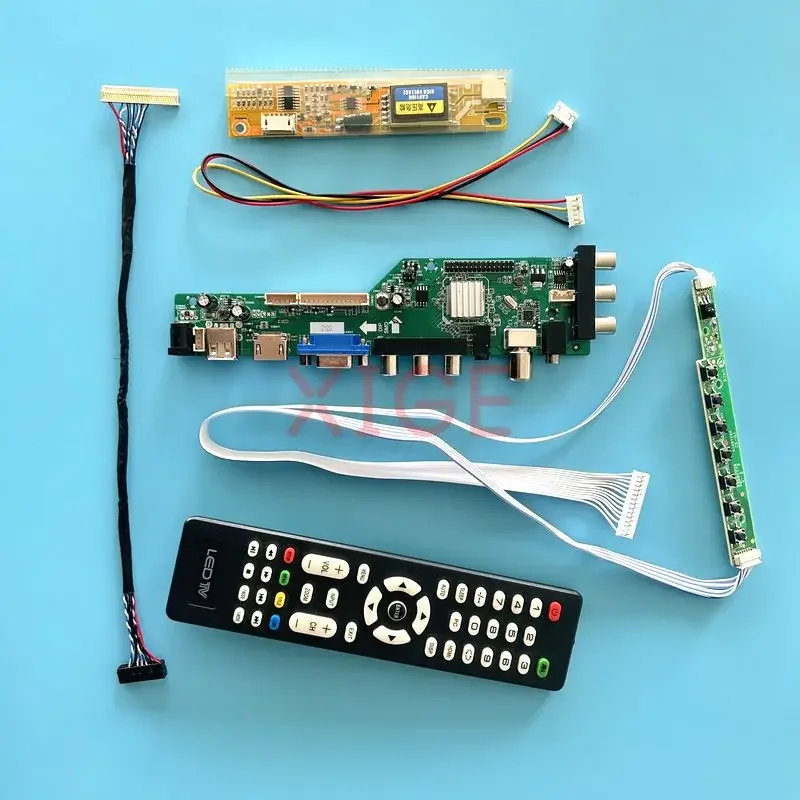 

For LTN133AT01-201 LTN133W1-L01 LCD Driver Board 1CCFL Monitor Kit DIY 30Pin LVDS 1280*800 Digital Signal DVB IR+AV+USB+HDMI+VGA