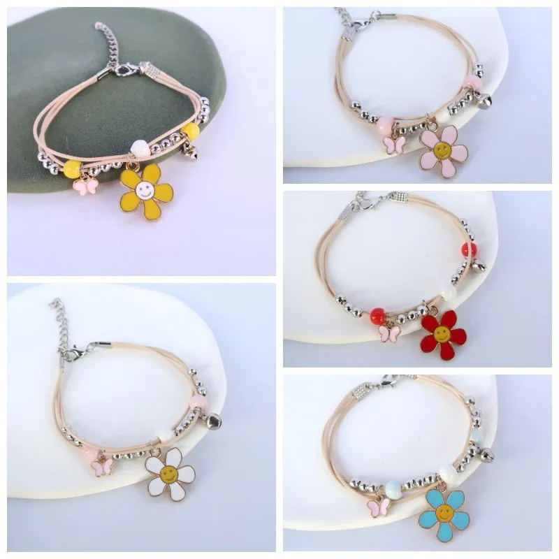 New Smiling Butterfly Flower Bracelet For Female Students And Children Ceramic Bracelet Accessories Wholesale