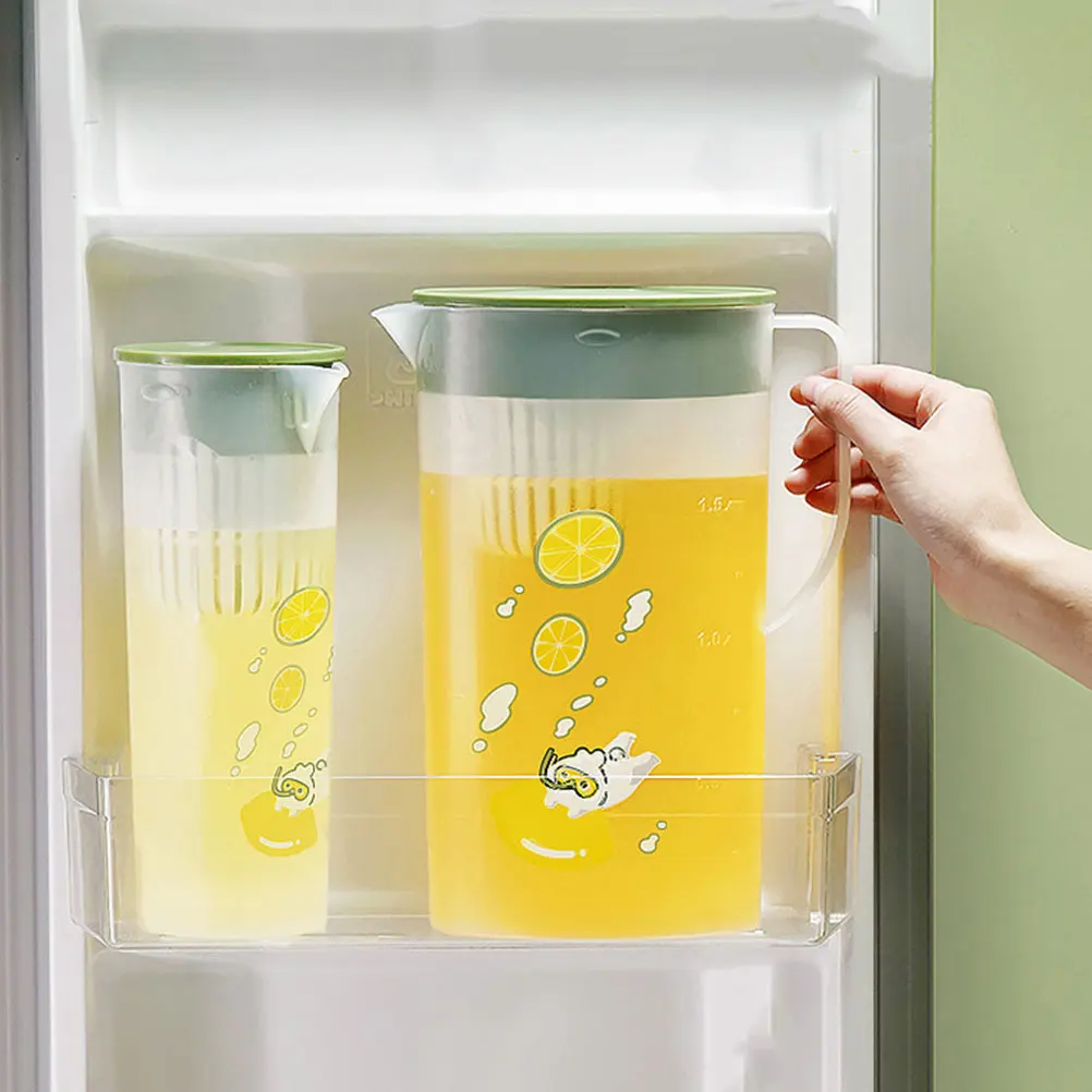 

Cold Water Pitcher Large Capacity Premium Scented Tea Teapot Plastic Bottle for Beer Tea Milk Freezer Container