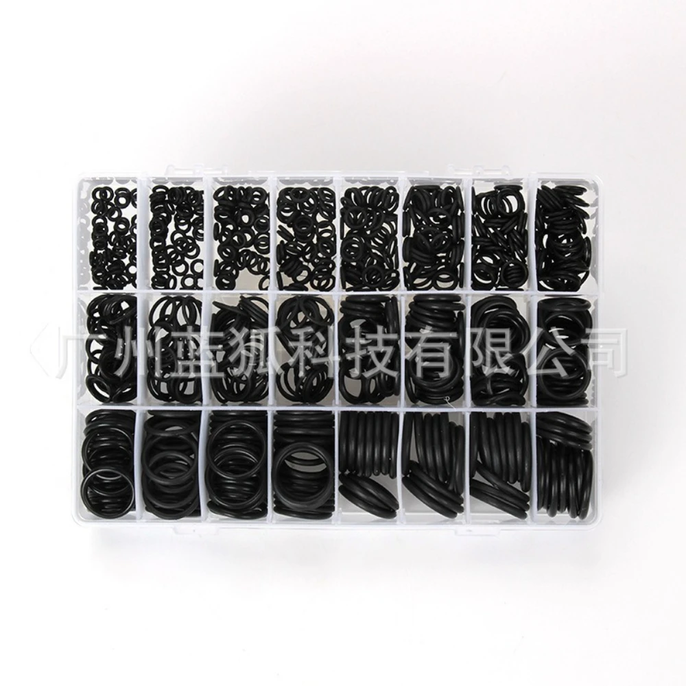 

740pcs 6mm-28mm 18size Car Air Conditioning Gasket Rubber O-ring Sealing Ring for Band Clamp Metal Fastener Assortment Kit