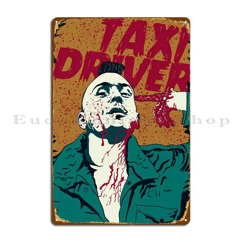 Taxi Driver Metal Plaque Design Iron Club Wall Decor Living Room Tin Sign Poster