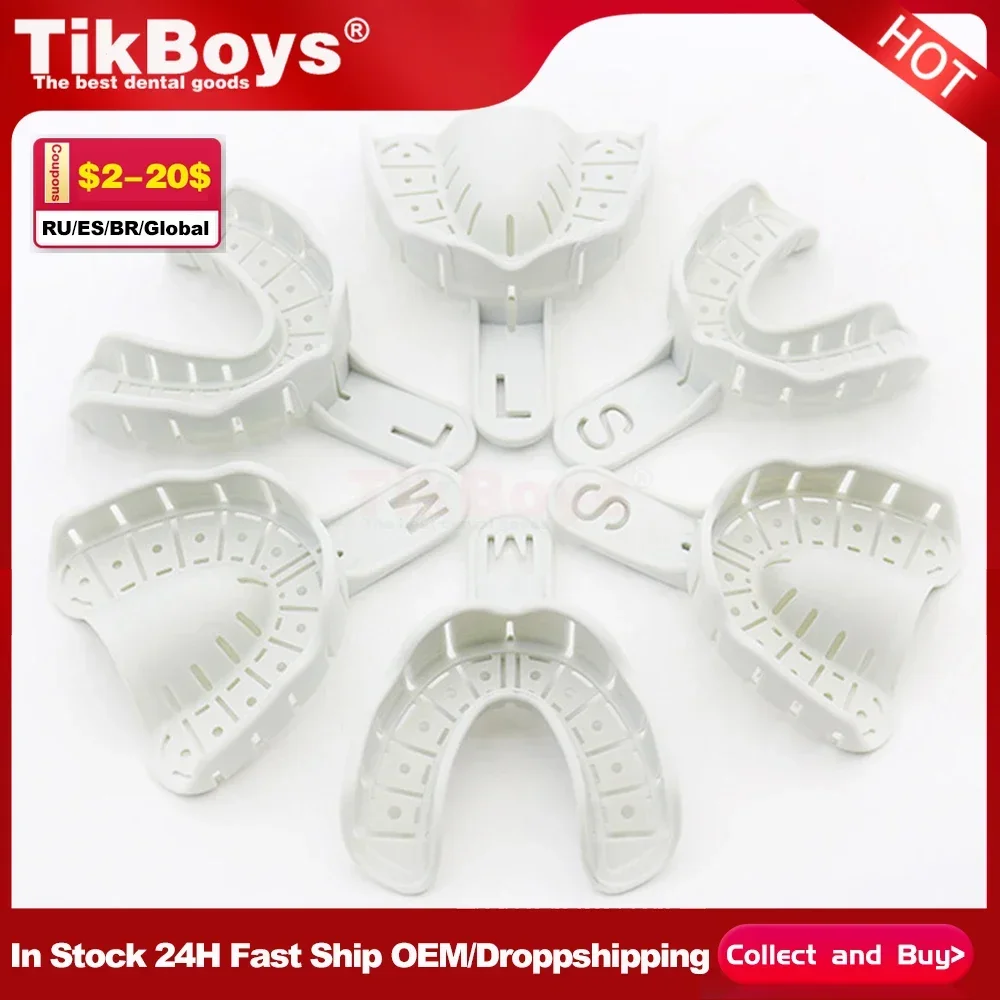 S M L 치과 임플란트 트레이, 전체 입, 부분 몰드 제거 가능, 고온 소독 저항, 134 ℃/273.2 ℉, 10 쌍
