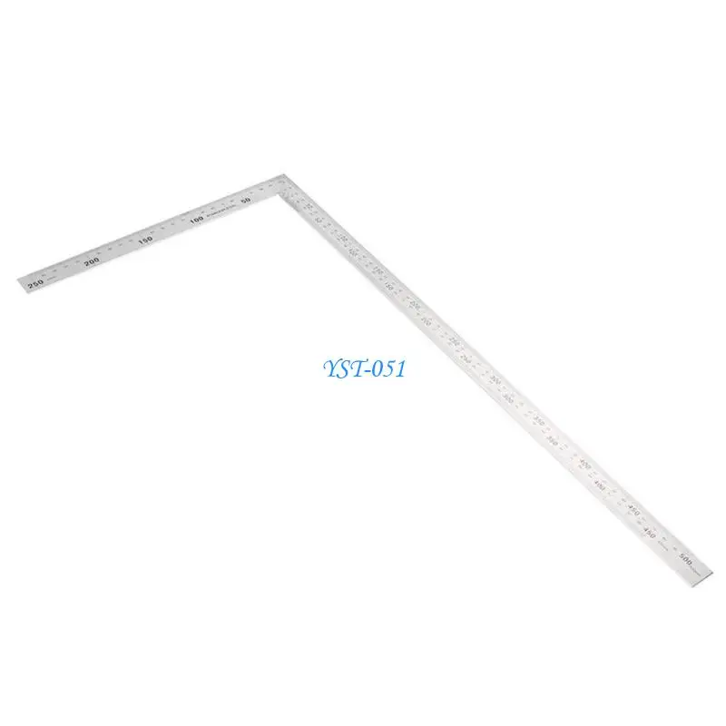 

E15A Stainless Measuring Ruler Layout Template Tool L Right Angles Ruler for Carpenter Engineer Framing Square Ruler