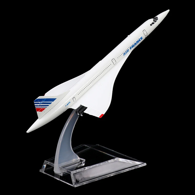 1PC Airplane Model 16cm Air France Concorde Jet Aeroplane Aircraft Model Diecast Metal Plane Airplanes Kids Toy educational toys