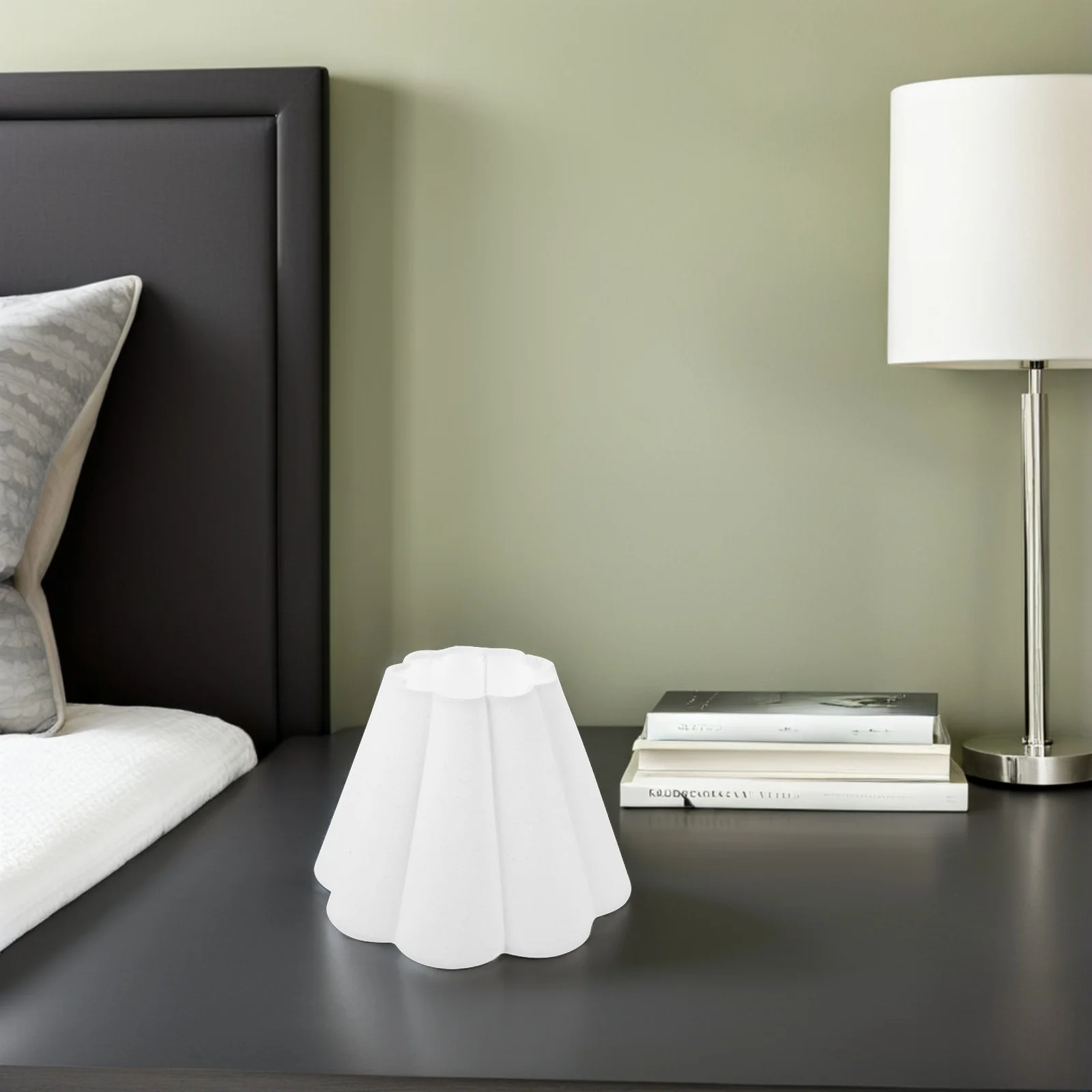 

Cloth Lampshade: Trumpet Shape Fabric Shade For Floor Table Lamps, White Light Cover Living Room Bedroom Nursery