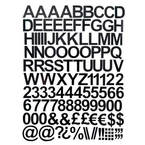 1", 2", 3" SELF ADHESIVE VINYL LETTERS & NUMBERS UPPER STICKERS CAR STICKER