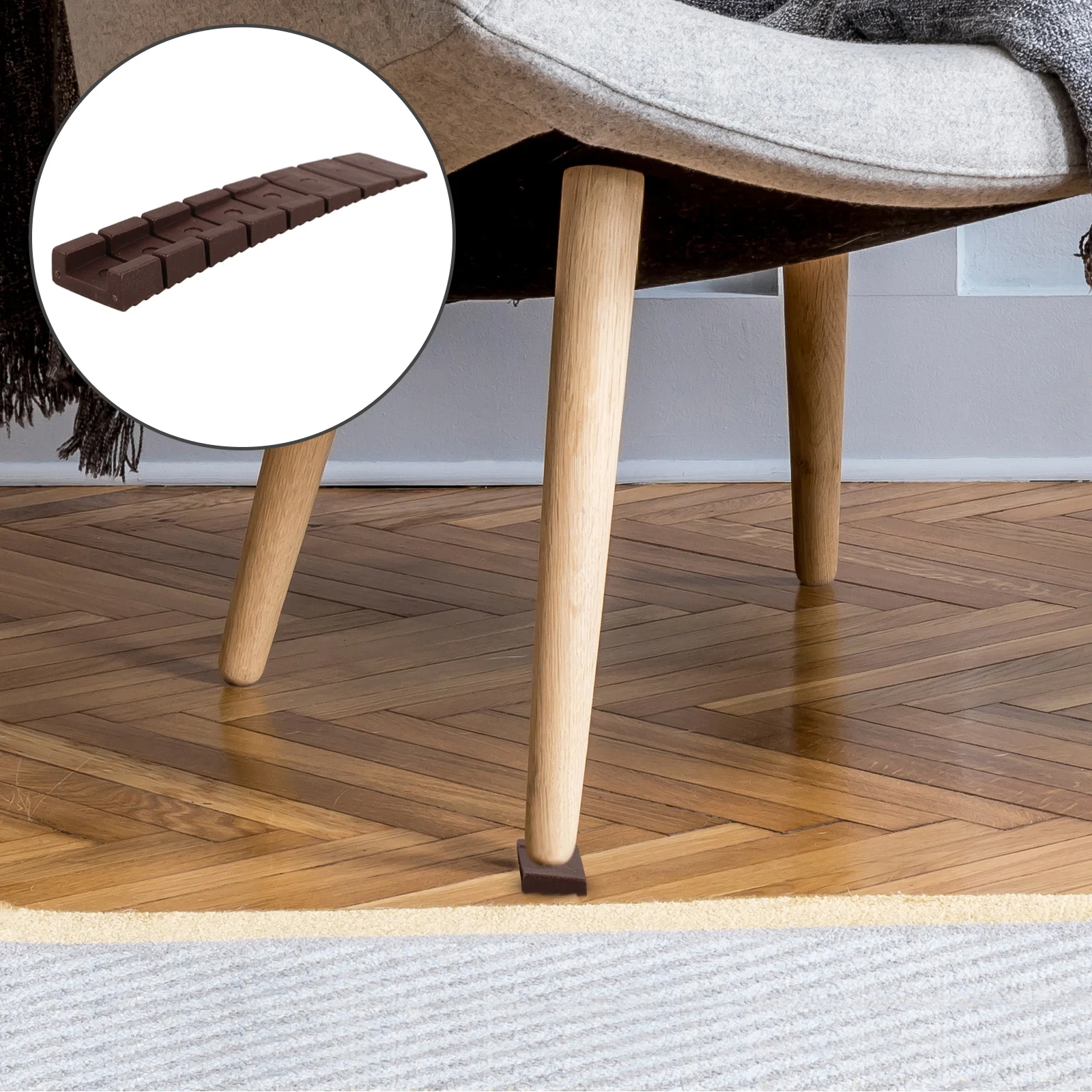 

20pcs Balance Spacer Furniture Levelers Stabilizers Bed Stopplers Prevent Sliding Wobbly Plastic Wedge Shims Table Door Cabinet