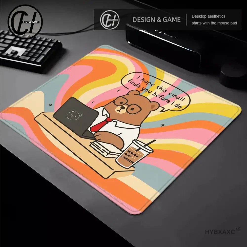 Funny Quote Mouse Pad Interesting Meme Office Desk Accessory Durable Smooth Surface 40X45 Large Rubber Locked Mat for Work Decor