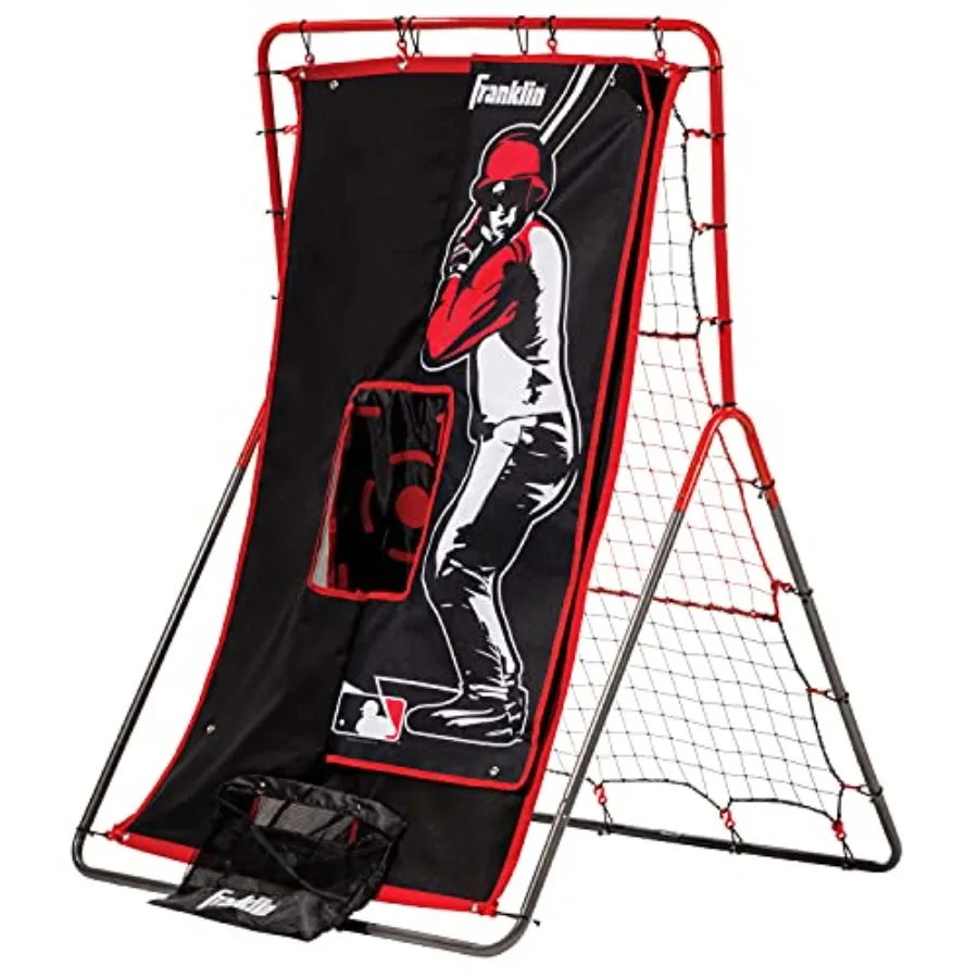 

Pitch Back Rebounder and Switch Hitter Pitching Target - 2 in 1 Return Trainer and Catcher Target - Perfect for Pitching, Field