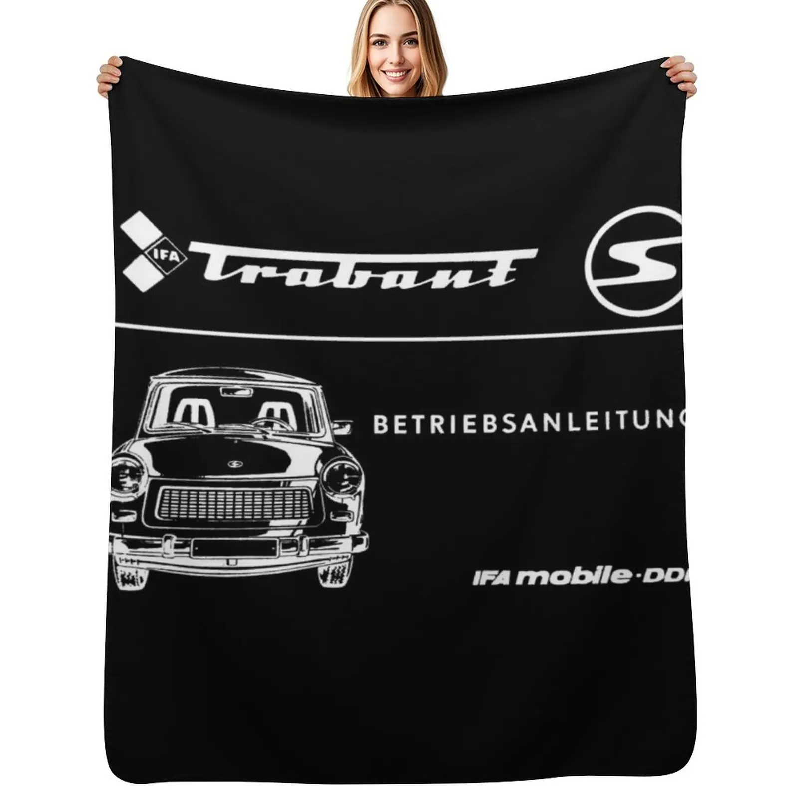

TRABANT - OWNERS HANDBOOK Throw Blanket Soft Comfort Blanket for Reading Watching TV