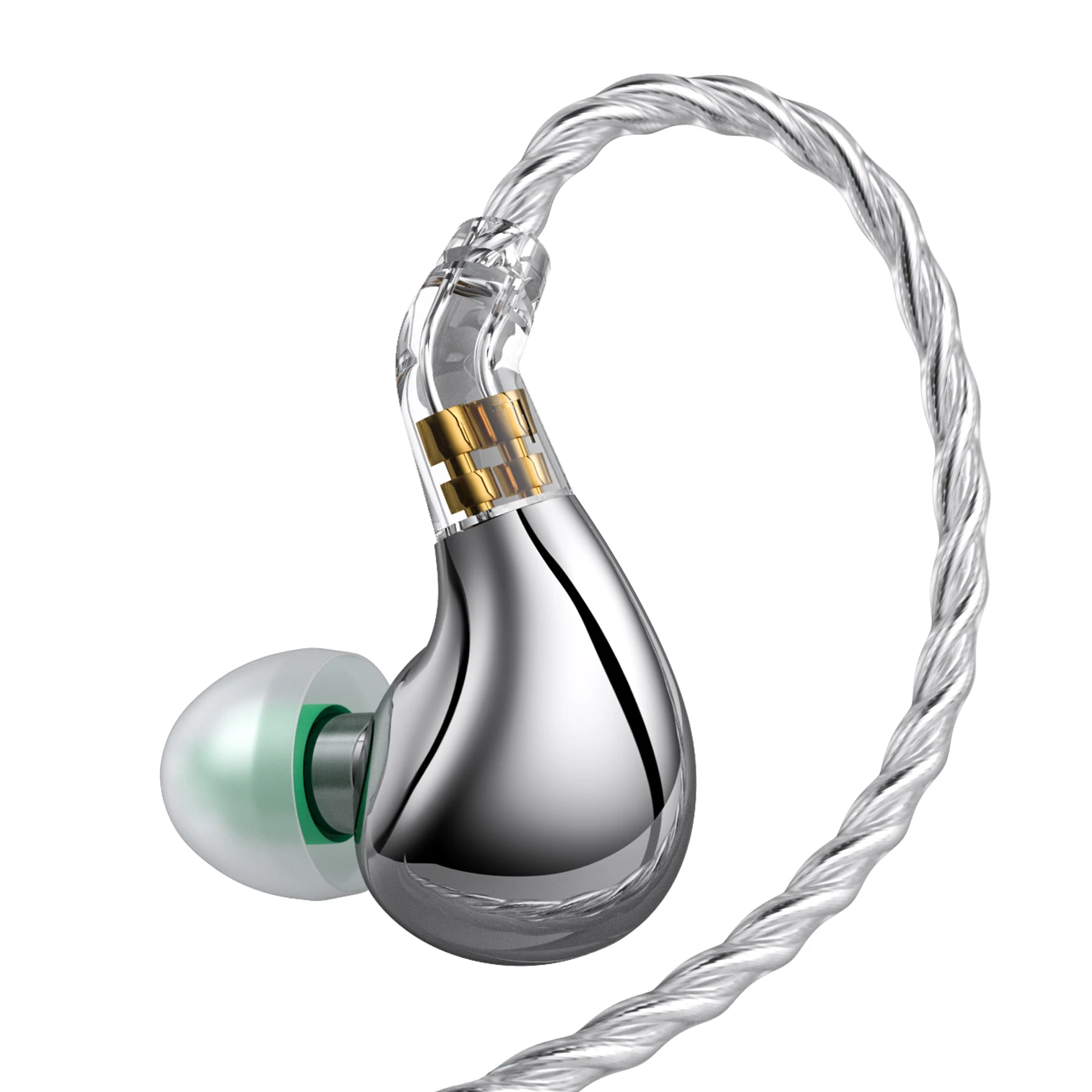 WGZBLON BL03II كابل مطلي بالفضة OFC عالي النقاء 4.4 كابل متوازن 0.78 2pin كابل قابل للتبديل كابل جديد HIFI سلكي ياربود