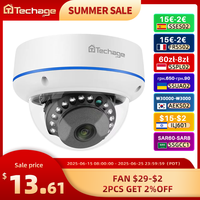 Techage H.265 4MP 5MP Indoor Dome 48V POE IP Camera Audio VandalProof IPC P2P Video CCTV Security Surveillance Onvif Protocol