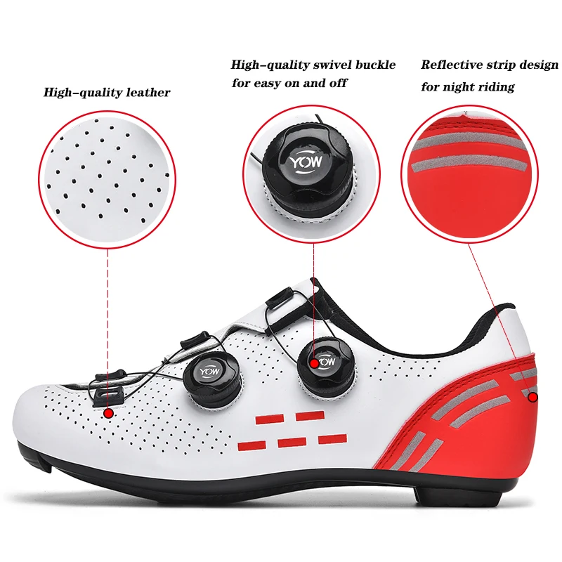 Speed Cycling Sneakers Road Bike Shoes Men Women Sports Route Cycling Shoes Self-locking Racing Bicycle Cleats Shoes for Shimano