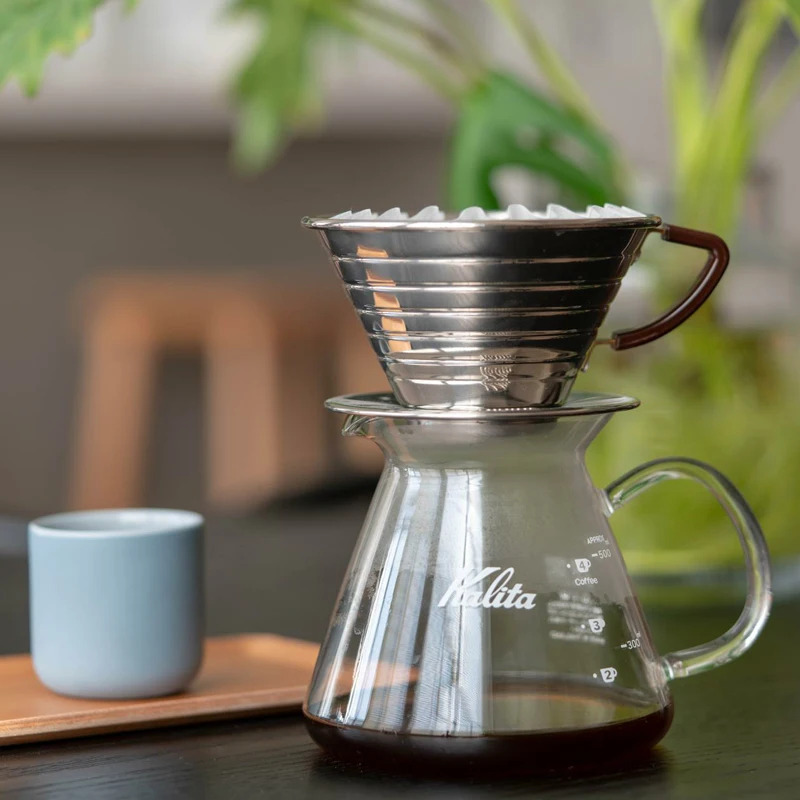 Kalita Glass Coffee Server Glass Coffee Sharing Pot Coffee Pot Used with Drippers 300/500ml