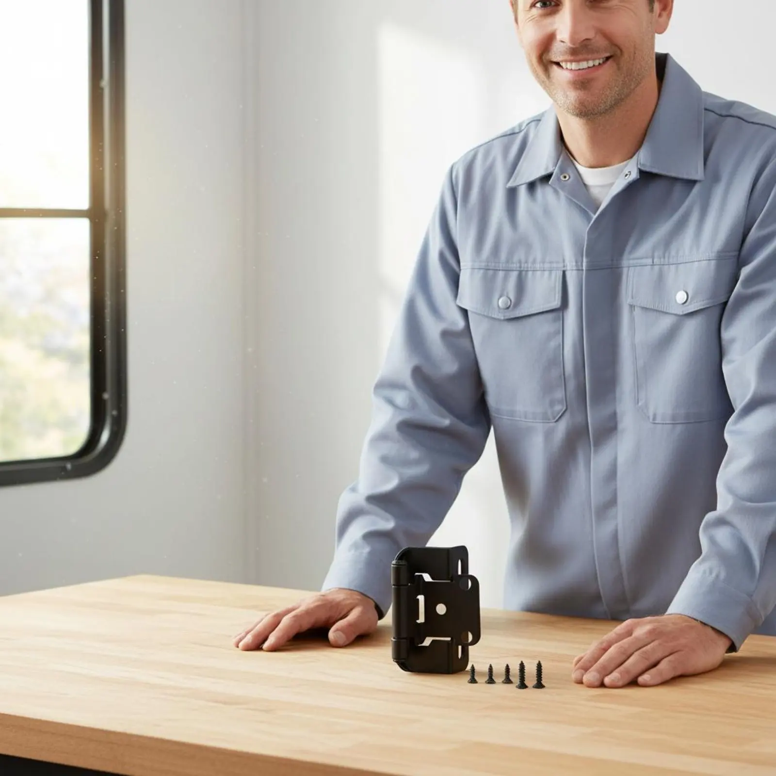 1/2 Inch Overlay Hinge Long-Lasting Steel Construction Automatic-Closing Cabinet Hinge Furniture Hardware Long-Lasting