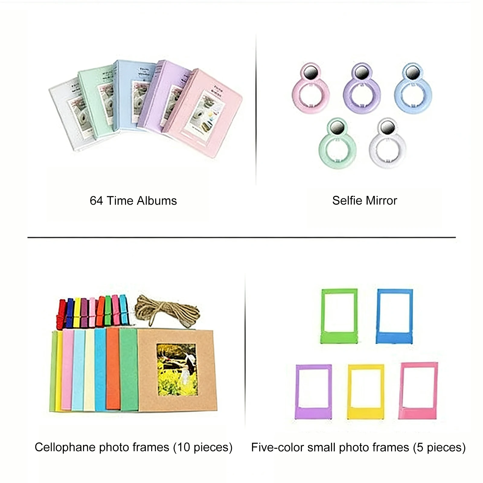 7pcs/Set Camera Bag Include Photo Album Selfie Lens Stickers Frames Mini Case Protective Bag Fit for Fujifilm Instax Mini 12 view 4
