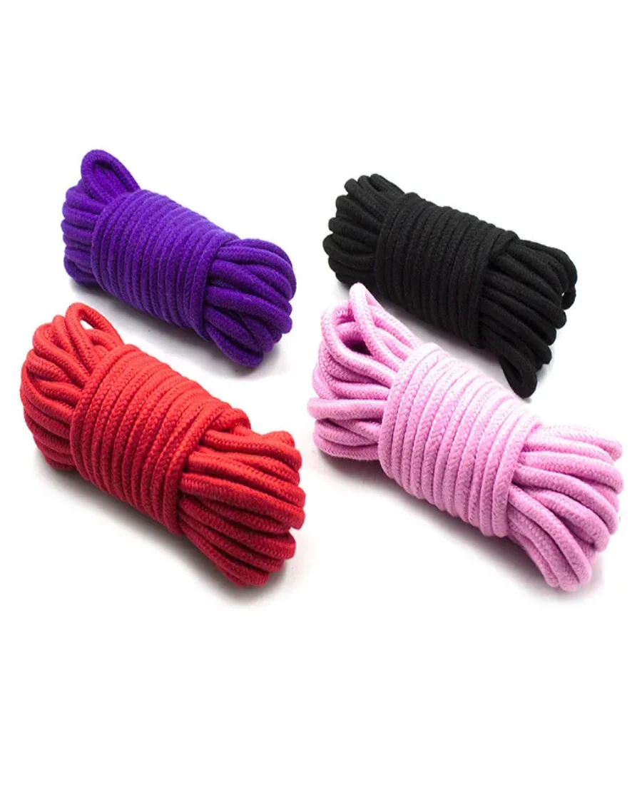 5M 10M Sex Slave Bondage Rope Soft Cotton Knitted BDSM Restraint Man Women Adult Play Toy