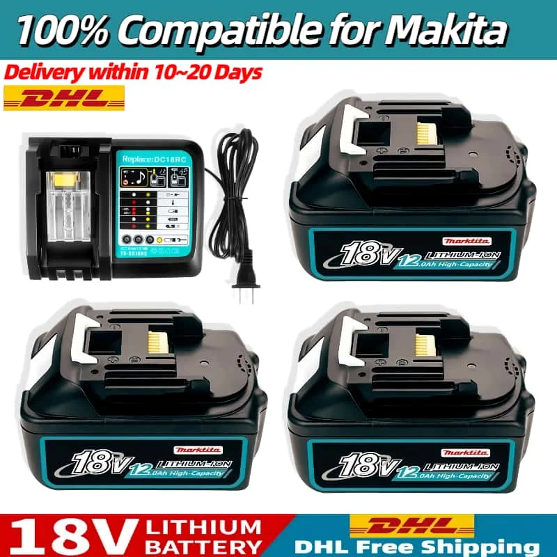 

Original for Makita DTW600 12.0Ah 18V rechargerable battery for Makita DDF487 DTD173 DTW700 DGA404 Replacement Lithium Batteries