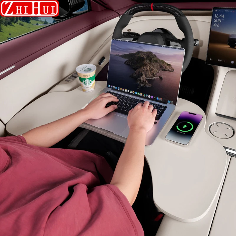 For Xiaomi YU7 2025 2026 Car Small Table Board Multi-functional Folding Office Computer Desk Dining Table Interior Accessories