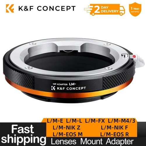 Imagen 1 del producto K & F Concept Adaptador de montaje de lente para lentes Leica M L/M a Canon EOS R EOS M Sony E Nex Nikon Z F AI M4/3 Fujifilm X cuerpo de cámaras
